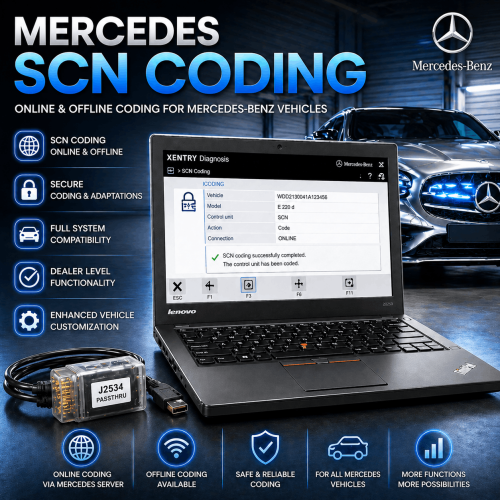 Mercedes-Benz SCN Coding Service – Dealer-Level Coding & Adaptations